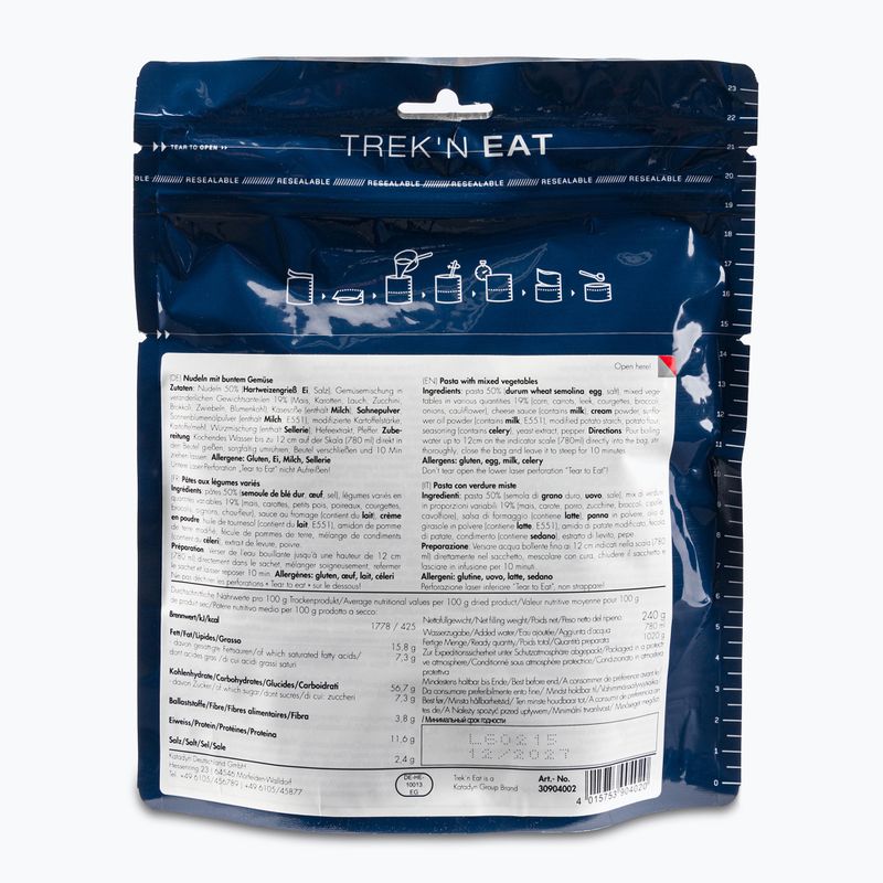 Alimenti liofilizzati Trek'n Eat Pasta con verdure PS1000+ 240 g 2