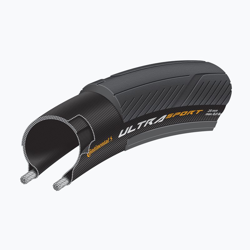 Pneumatico per bicicletta Continental Ultra Sport III nero/bianco 5