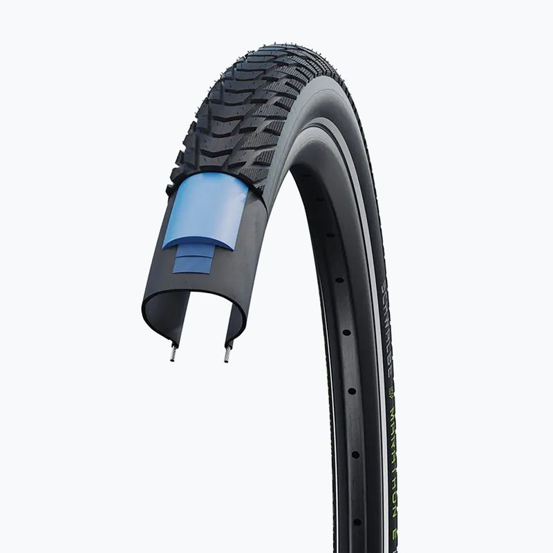 Pneumatico per bicicletta SCHWALBE Marathon E-Plus Smart Dualguard Addix E 28 x 1,50 nero reflex