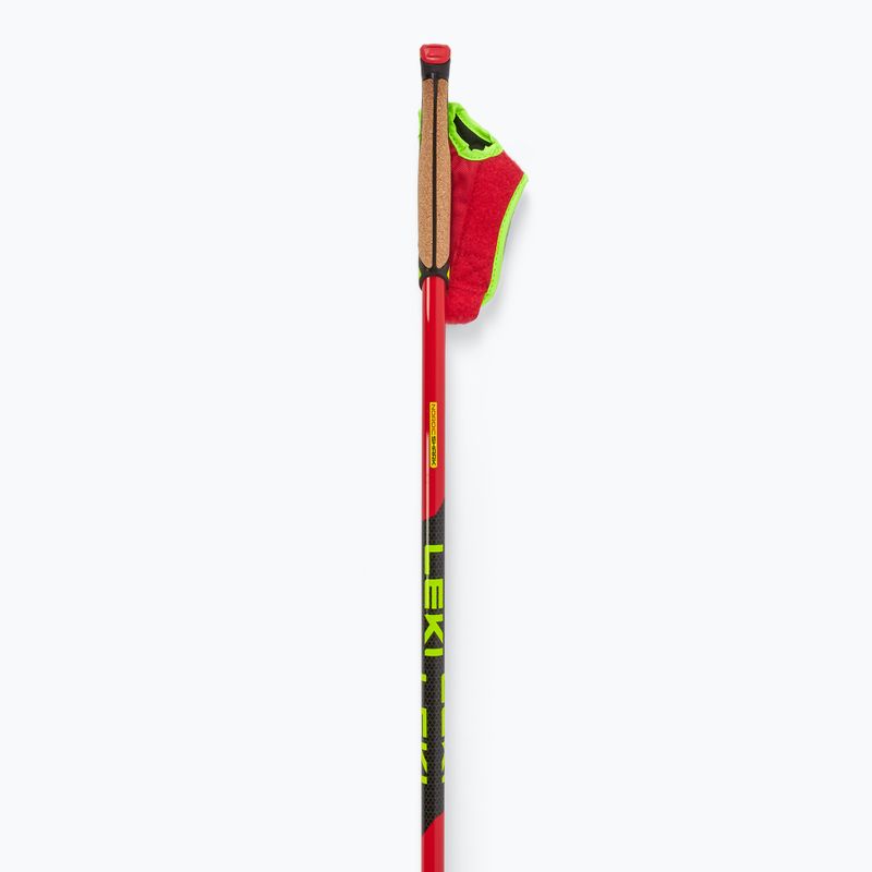 Bastone da sci di fondo LEKI PRC 750 rosso brillante/giallo neon/nero 2