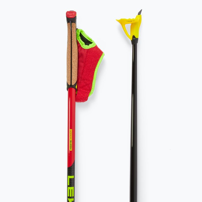 Bastone da sci di fondo LEKI PRC 750 rosso brillante/giallo neon/nero 3