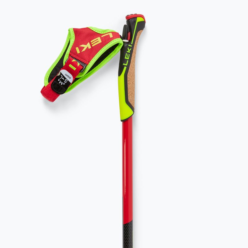 Bastone da sci di fondo LEKI PRC 750 rosso brillante/giallo neon/nero 4