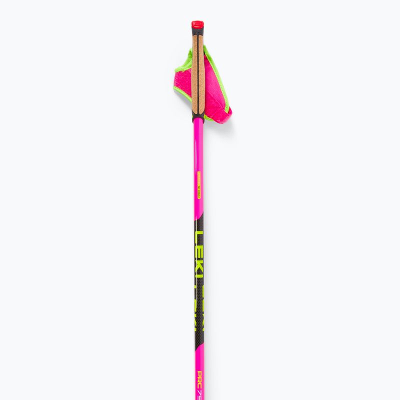 Bastone da sci di fondo LEKI PRC 750 rosa neon/giallo neon/nero 2