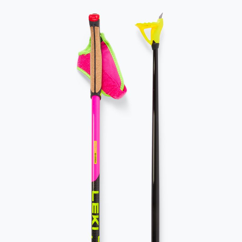 Bastone da sci di fondo LEKI PRC 750 rosa neon/giallo neon/nero 3