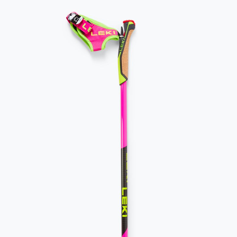 Bastone da sci di fondo LEKI PRC 750 rosa neon/giallo neon/nero 4