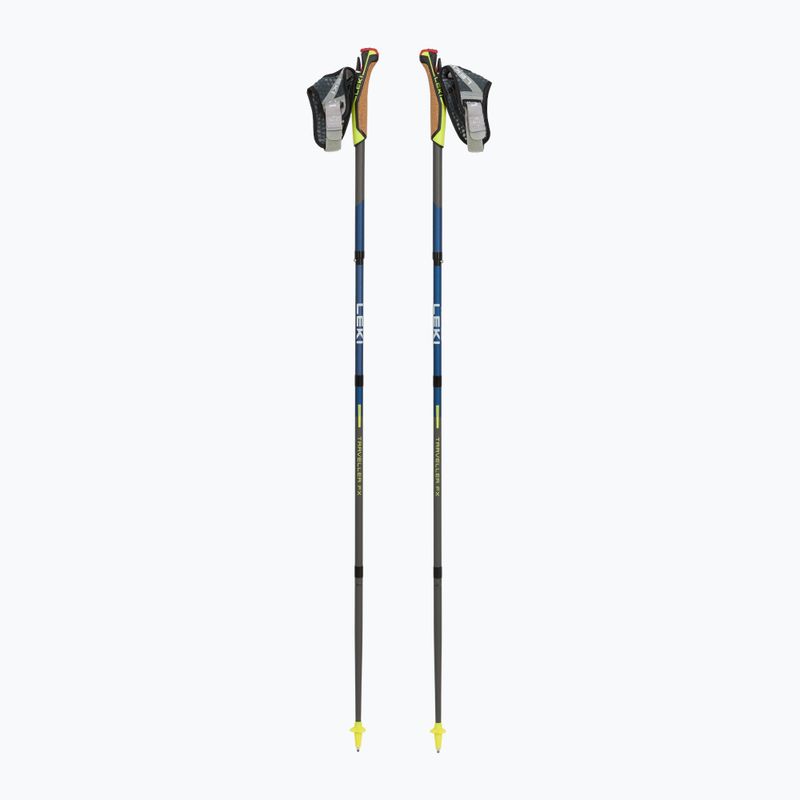 LEKI Traveller FX.One Carbon bastoncini da nordic walking blu navy e argento 65325821110