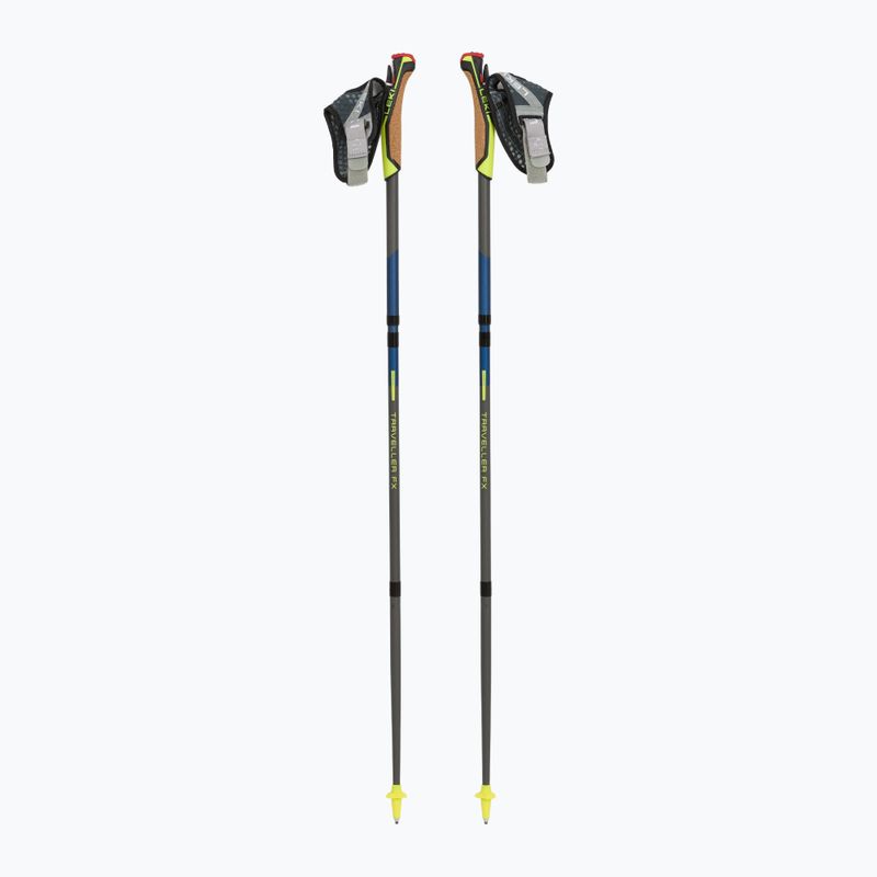 LEKI Traveller FX.One Carbon bastoncini da nordic walking blu navy e argento 65325821110 5