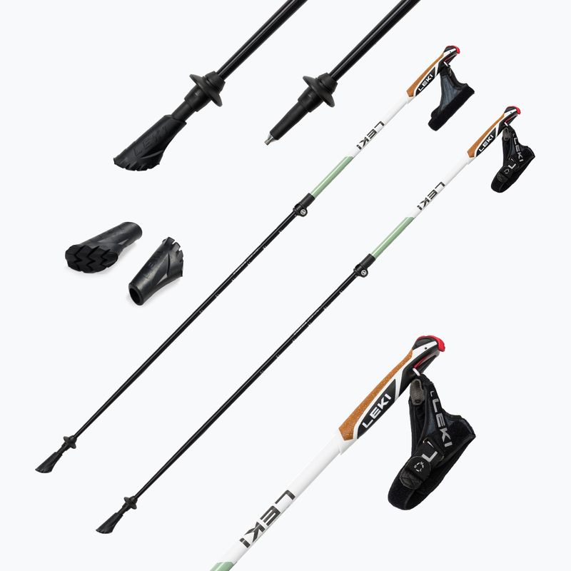 LEKI Spin Shark SL Bastoncini da nordic walking bianchi e verdi 65326141 4