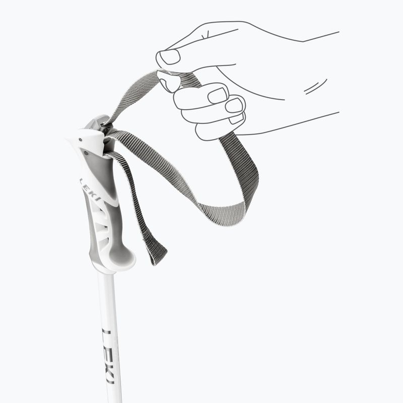 Bastoni da sci da donna LEKI Bliss silvergrey/white/rose gold 5