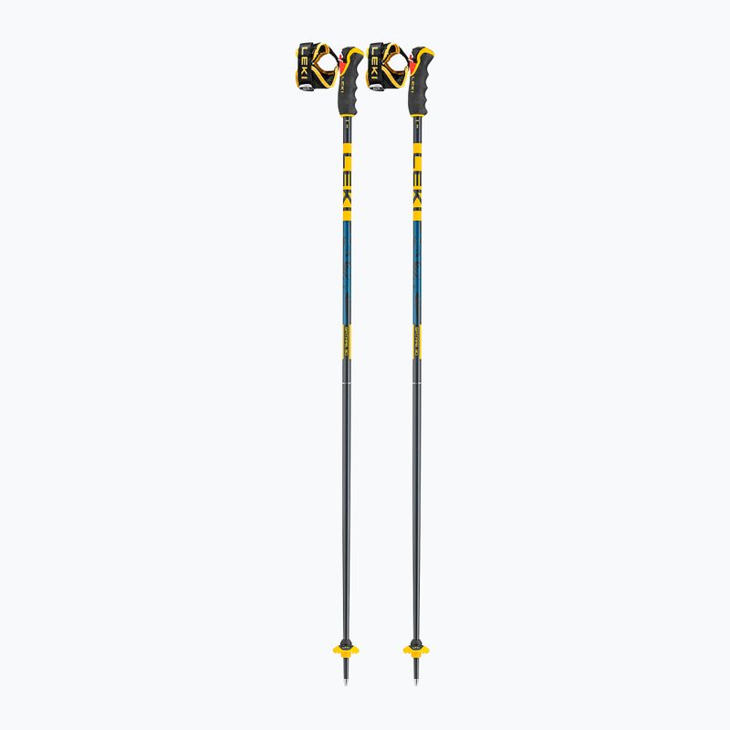 LEKI Spitfire 3D bastone da sci blu denim/ blu egeo/ giallo senape 2