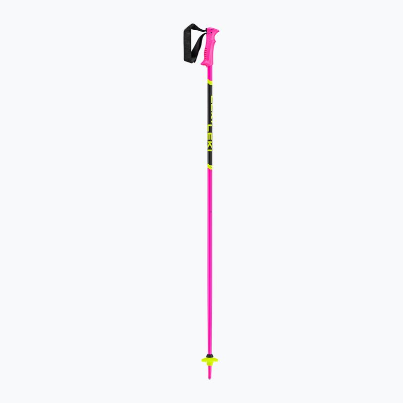 Bastoncini da sci LEKI Racing per bambini rosa neon/nero/giallo neon 2