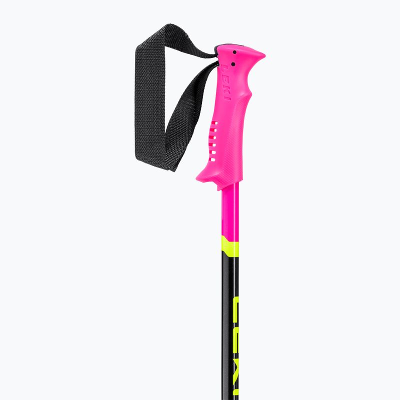 Bastoncini da sci LEKI Racing per bambini rosa neon/nero/giallo neon 3