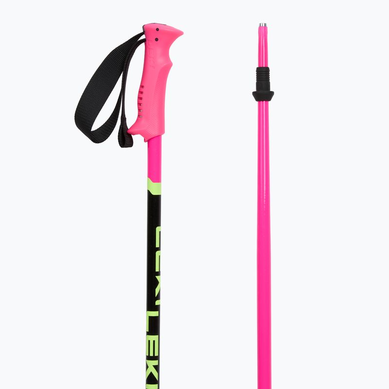Bastoncini da sci LEKI Racing per bambini rosa neon/nero/giallo neon 3