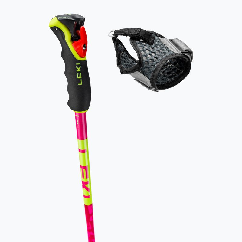 Bastoni da sci LEKI Spitfire 3D neon magenta/neon yellow/berry 5