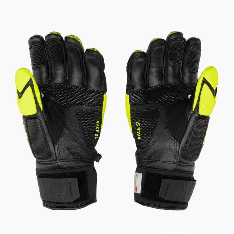 Guanti da sci da uomo LEKI WCR Venom SL 3D nero ghiaccio/limone 2