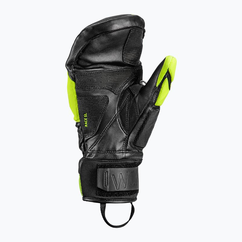 Guanti da sci da uomo LEKI WCR Venom SL 3D Mitt nero ghiaccio/limone 6