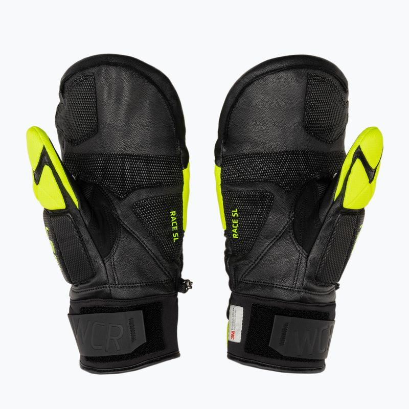 Guanti da sci da uomo LEKI WCR Venom SL 3D Mitt nero ghiaccio/limone 2