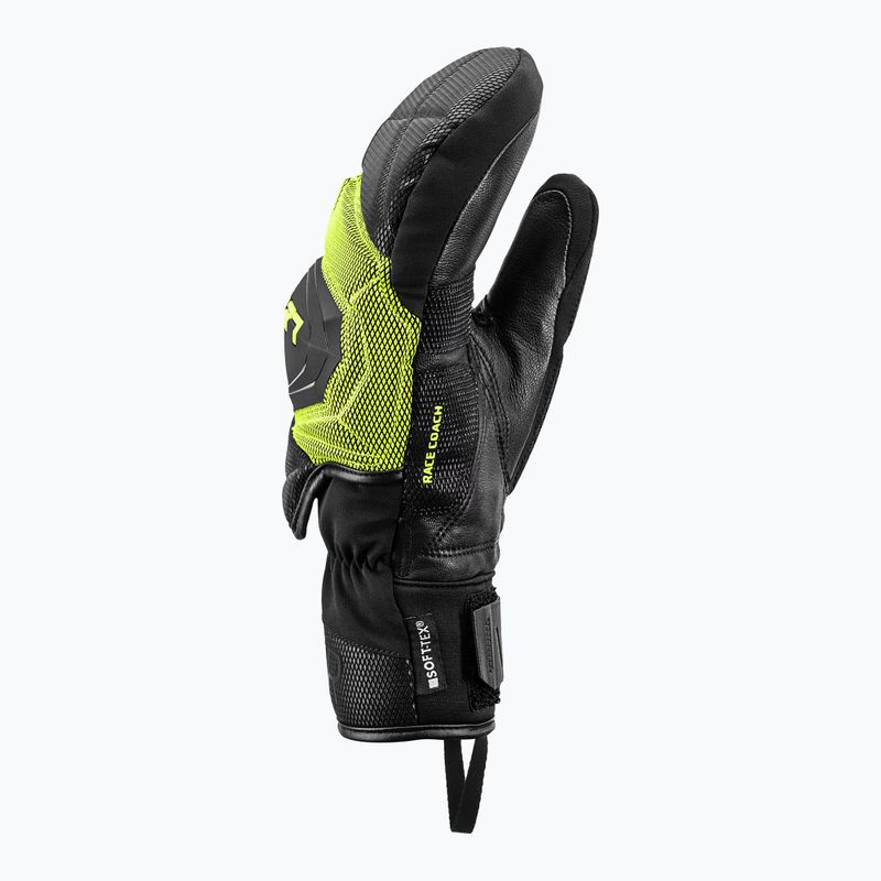 Guanti da sci uomo LEKI WCR Coach 3D Mitt black/ice lemon 4