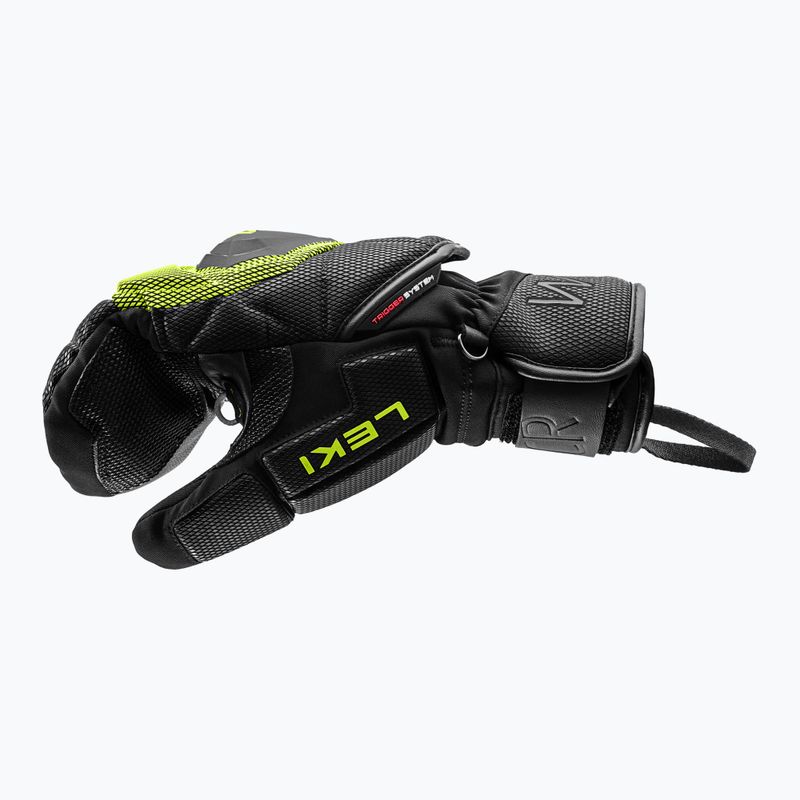 Guanti da sci uomo LEKI WCR Coach 3D Mitt black/ice lemon 5