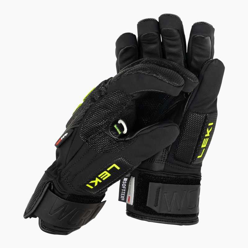 Guanti da sci da uomo LEKI WCR C-Tech 3D nero ghiaccio/limone 2