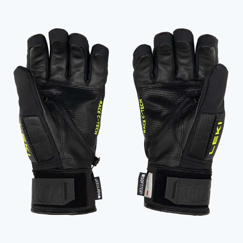 Guanti da sci da uomo LEKI WCR C-Tech 3D nero ghiaccio/limone 3
