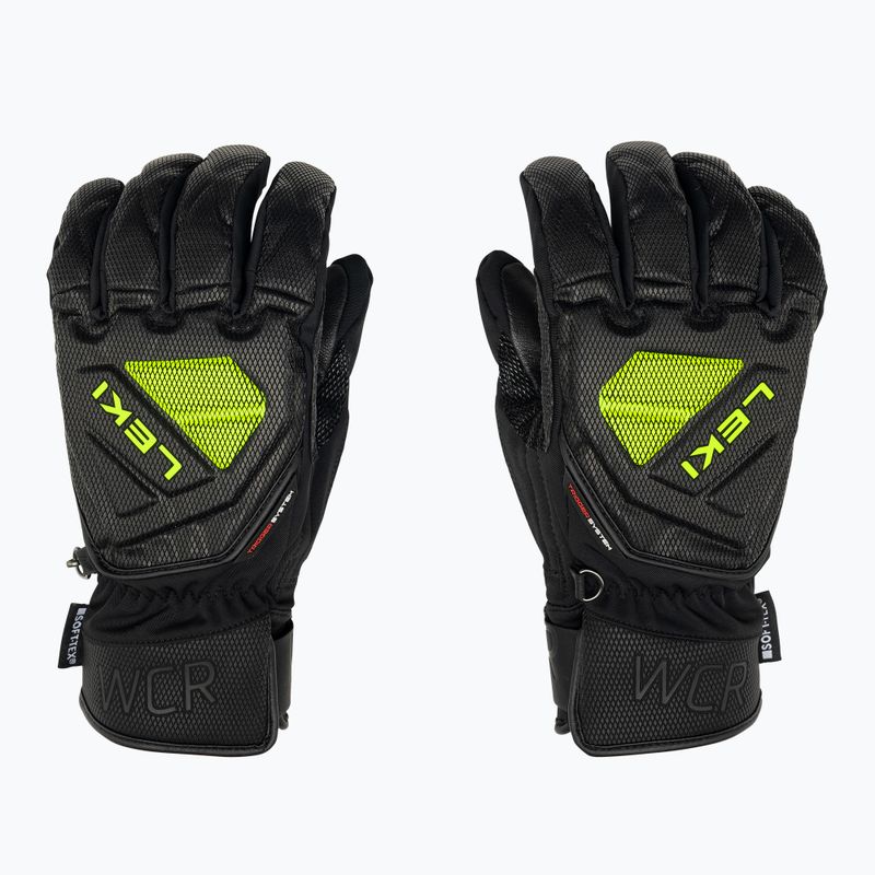Guanti da sci da uomo LEKI WCR C-Tech 3D nero ghiaccio/limone 4