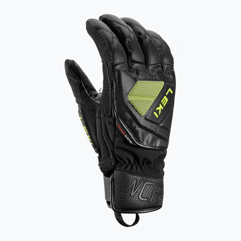 Guanti da sci da uomo LEKI WCR C-Tech 3D nero ghiaccio/limone 6