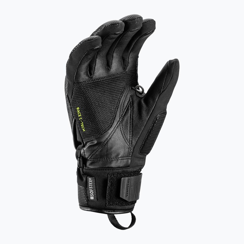 Guanti da sci da uomo LEKI WCR C-Tech 3D nero ghiaccio/limone 7