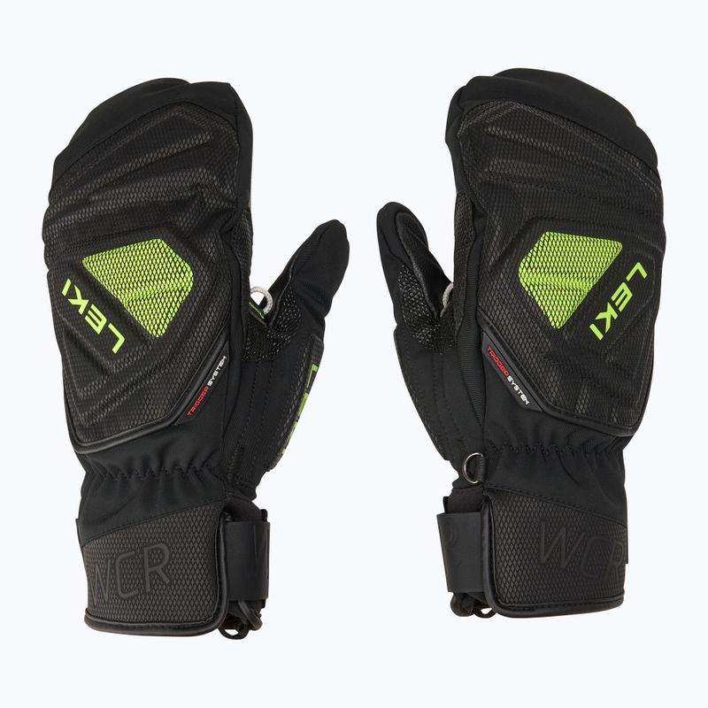 Guanti da sci da uomo LEKI WCR C-Tech 3D Mitt nero/limone ghiaccio 2