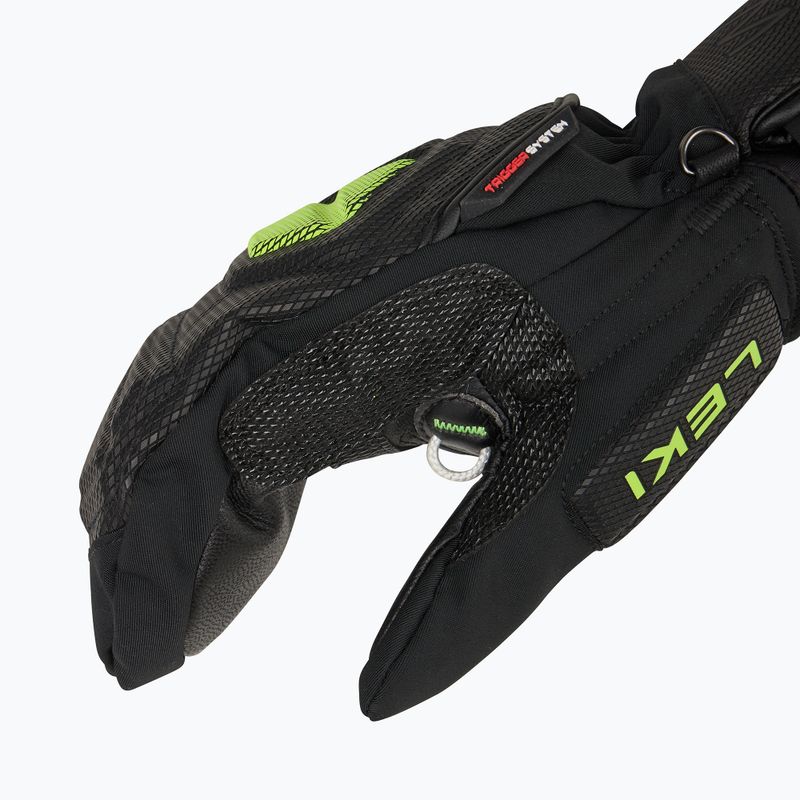 Guanti da sci da uomo LEKI WCR C-Tech 3D Mitt nero/limone ghiaccio 4