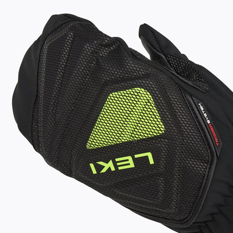 Guanti da sci da uomo LEKI WCR C-Tech 3D Mitt nero/limone ghiaccio 5