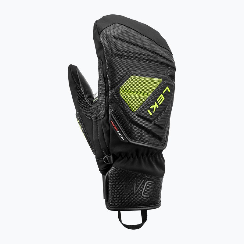 Guanti da sci da uomo LEKI WCR C-Tech 3D Mitt nero/limone ghiaccio