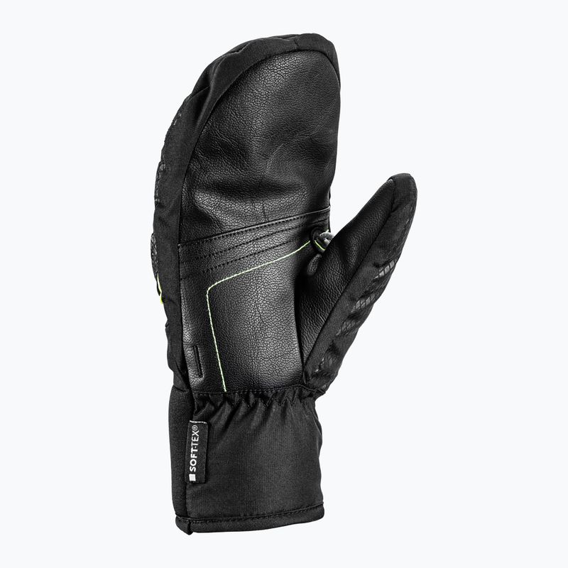 LEKI WCR Team 3D Guanti da sci per bambini Junior Mitt nero/limone ghiaccio 9