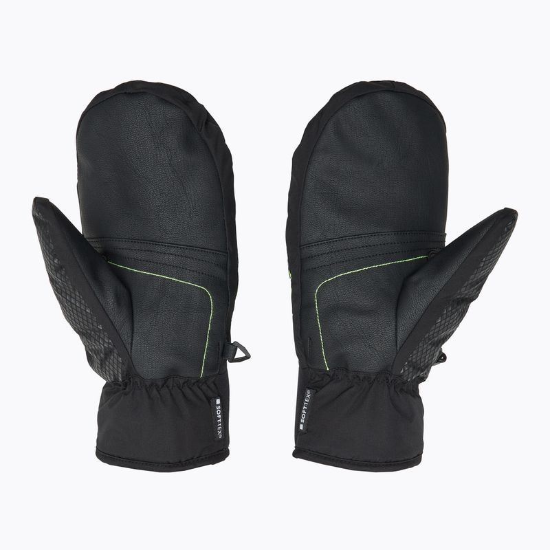 LEKI WCR Team 3D Guanti da sci per bambini Junior Mitt nero/limone ghiaccio 3