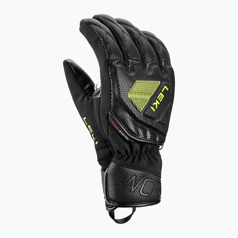 Guanti da sci junior LEKI WCR C-Tech 3D Junior black/ice lemon 2