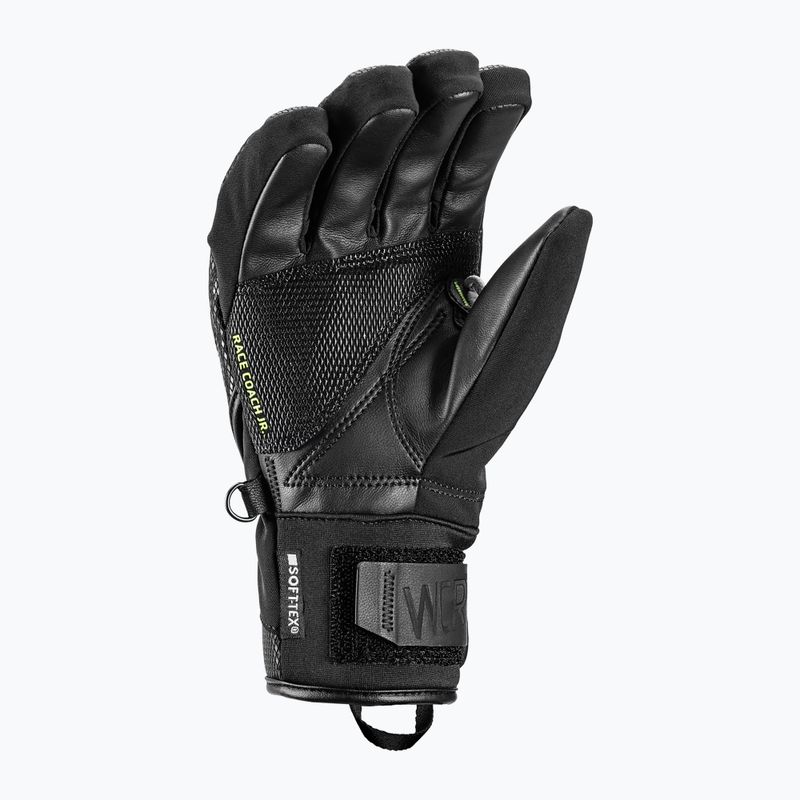Guanti da sci junior LEKI WCR C-Tech 3D Junior black/ice lemon 3