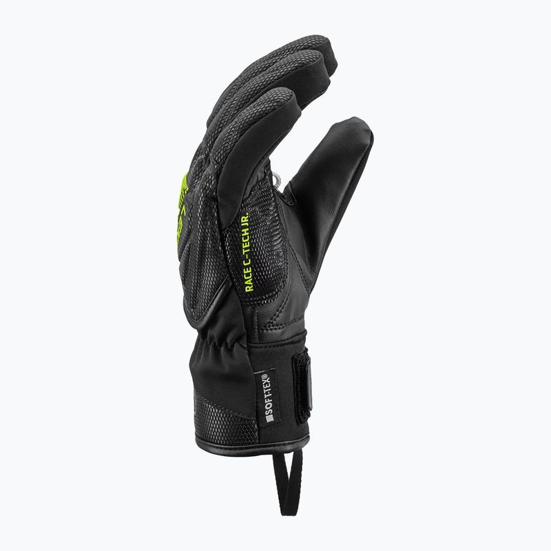 Guanti da sci junior LEKI WCR C-Tech 3D Junior black/ice lemon 4
