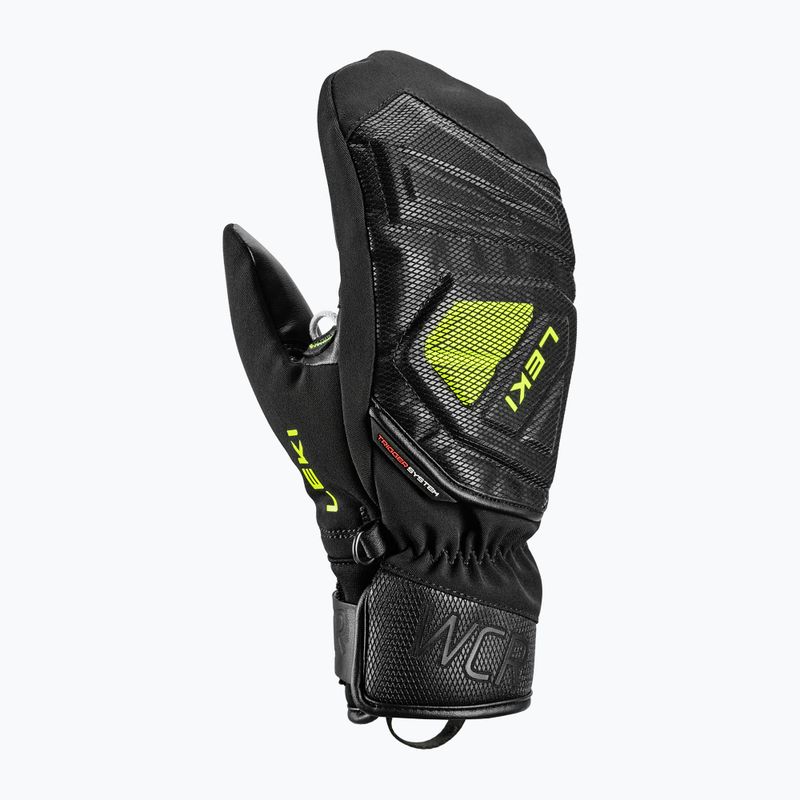 Guanti da sci per bambini LEKI WCR C-Tech 3D Junior Mitt black/ice lemon 2