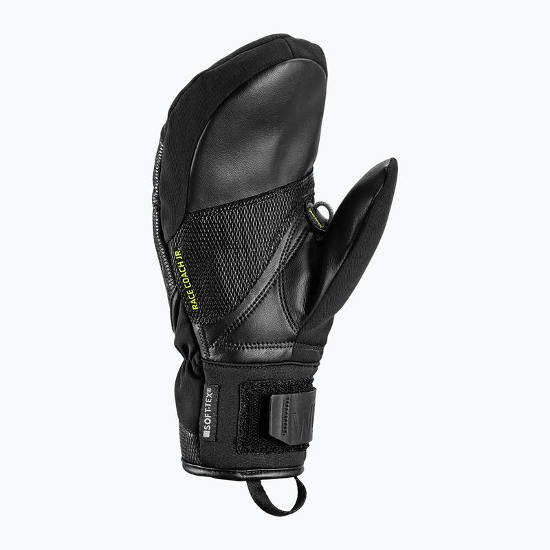Guanti da sci per bambini LEKI WCR C-Tech 3D Junior Mitt black/ice lemon 3