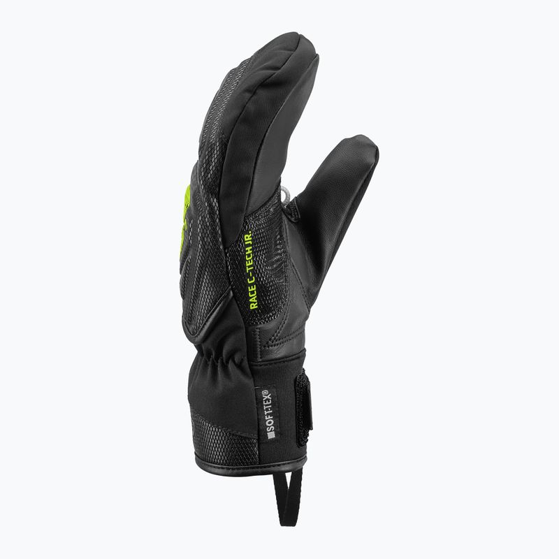 Guanti da sci per bambini LEKI WCR C-Tech 3D Junior Mitt black/ice lemon 4