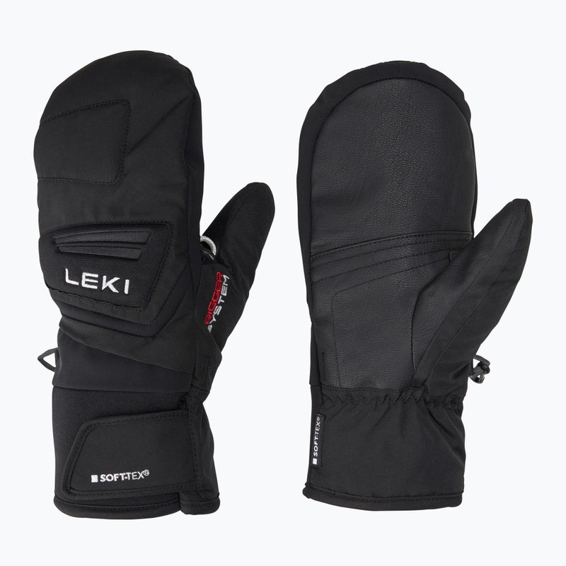 LEKI Griffin 3D Guanti da sci per bambini Junior Mitt nero