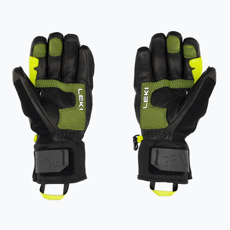 Guanto da sci LEKI Griffin Pro 3D uomo nero/neon 2