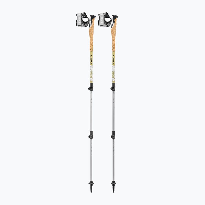 LEKI Cross Trail TA bastoncini da trekking bianco/marrone dorato/nero 8