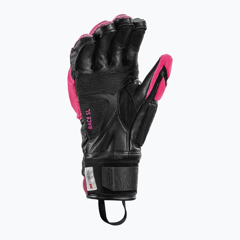 Guanti da sci da donna LEKI WCR Venom SL 3D nero/rosa 8