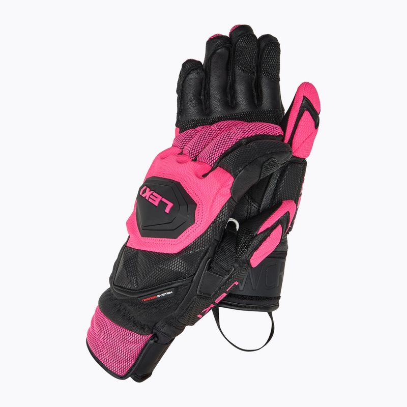 Guanti da sci da donna LEKI WCR Venom SL 3D nero/rosa