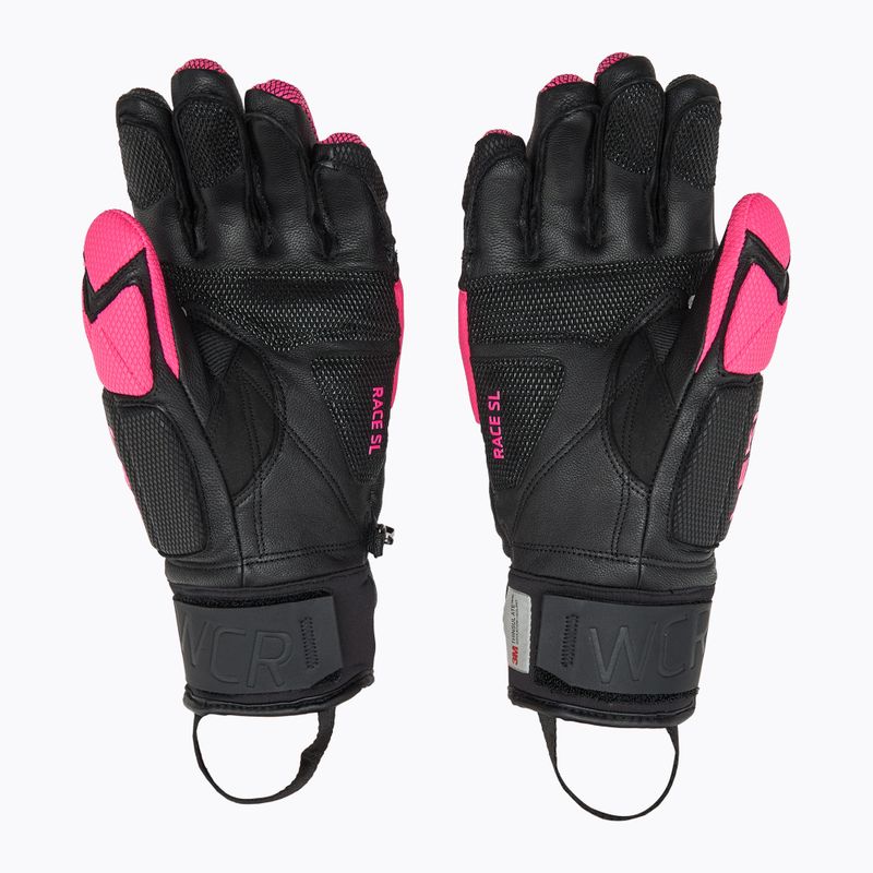 Guanti da sci da donna LEKI WCR Venom SL 3D nero/rosa 2