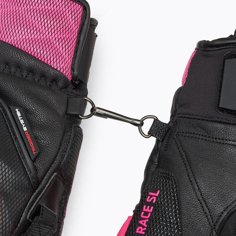 Guanti da sci da donna LEKI WCR Venom SL 3D nero/rosa 6