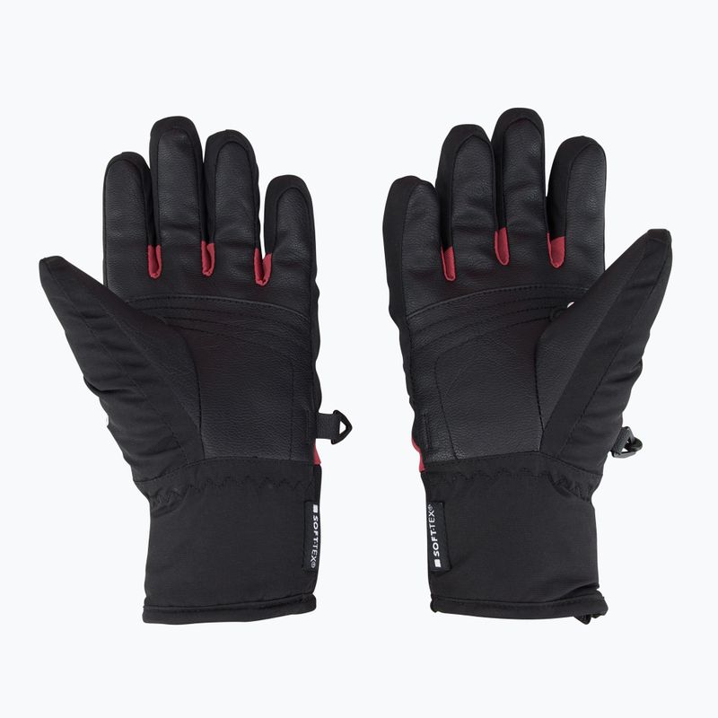 LEKI Griffin 3D Junior guanto da sci per bambini nero/rosa 3