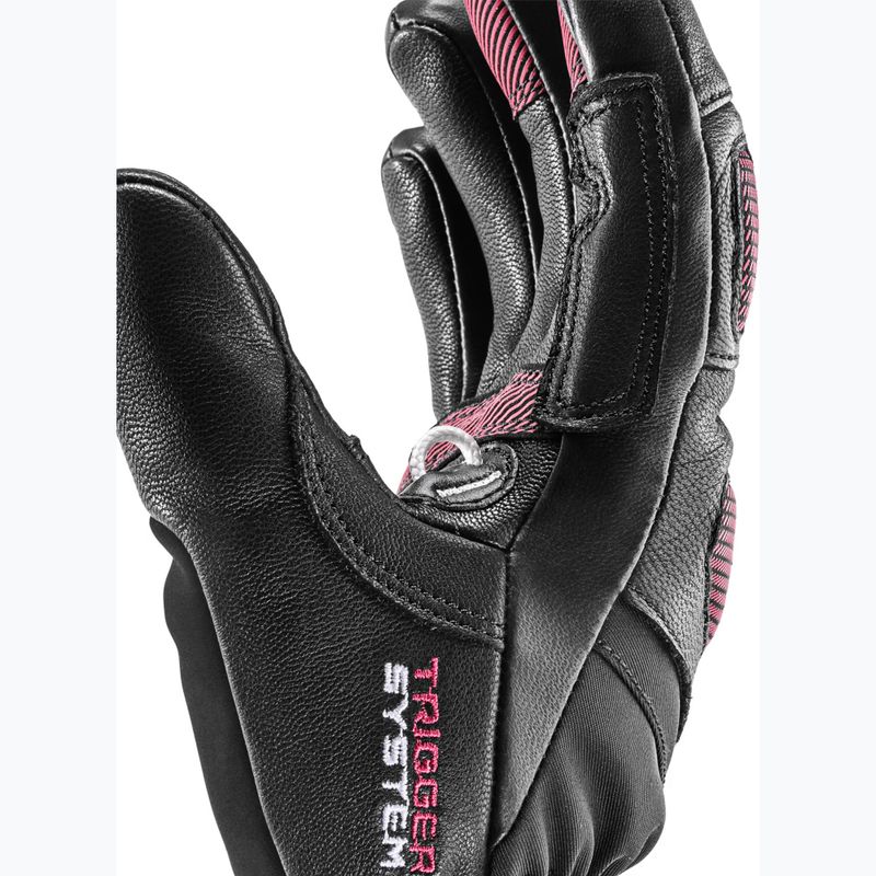 Guanti da sci da donna LEKI Griffin Pro 3D nero/rosa 4