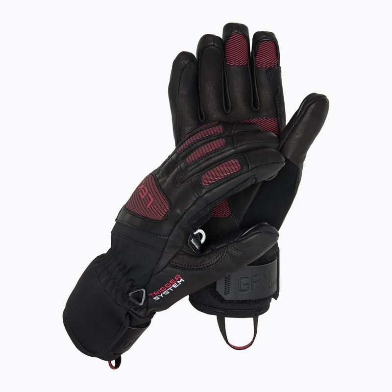 Guanti da sci da donna LEKI Griffin Pro 3D nero/rosa